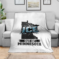 Ice Out of Minnesota Throw Blanket MN State Map Abolish Ice Protest