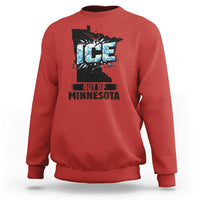Ice Out of Minnesota Sweatshirt MN State Map Abolish Ice Protest