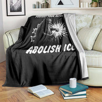 Protect Your Neighbors Abolish Ice Throw Blanket Monster Resitance Protest Graphic