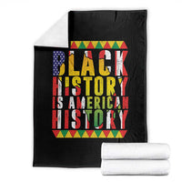 Black History is American History Throw Blanket Patriotic African Pride