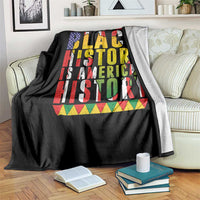 Black History is American History Throw Blanket Patriotic African Pride