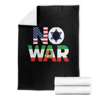 No War USA Israel Iran Flags Throw Blanket Anti War Protest Political Statement