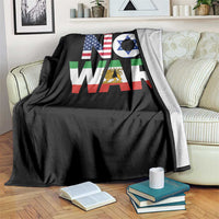 No War USA Israel Iran Flags Throw Blanket Anti War Protest Political Statement