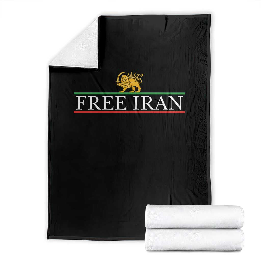 Free Iran Lion And Sun Graphic Throw Blanket Iranian Freedom Supporters
