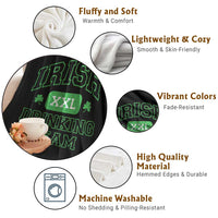 Irish Drinking Team XXL Funny St Patricks Day Party Squad Throw Blanket