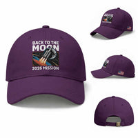 Back to the Moon 2026 Mission Baseball Cap Retro Rocket Launch Lunar Orbit Space Enthusiasts
