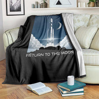 Future Lunar Mission 2026 Throw Blanket Rocket Launch Lunar Orbit Space Exploration