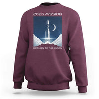Future Lunar Mission 2026 Sweatshirt Rocket Launch Lunar Orbit Space Exploration