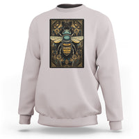 White tarot graphic sweatshirt with bee tarot artwork on front