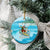 Hawaiian Christmas Ceramic Ornament Mele Kalikimaka Tropical Xmas in Hawaii Surfing Santa - Wonder Print Shop