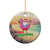 Hawaiian Christmas Ceramic Ornament Mele Kalikimaka Tropical Xmas in Hawaii Beach Santa - Wonder Print Shop