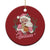 Retro Pink Santa Christmas Ornament Tis The Season Feliz Navidad Latin America Mexican Christmas - Wonder Print Shop