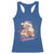 Retro Pink Santa Racerback Tank Top Tis The Season Feliz Navidad Latin America Mexican Christmas