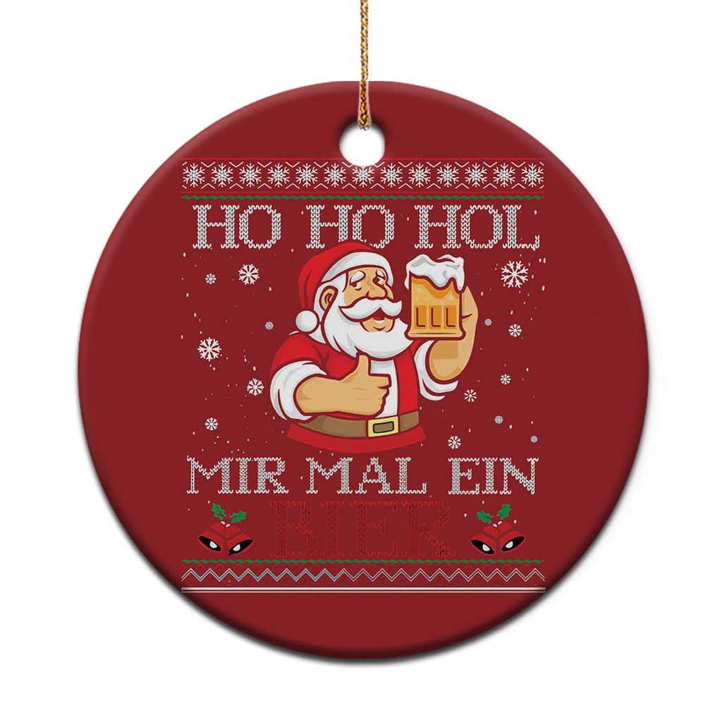 Funny Mexican Santa Drinking Christmas Ornament Ho Ho Hol Mir Mal Ein Bier Hold Me A Beer Xmas Party - Wonder Print Shop