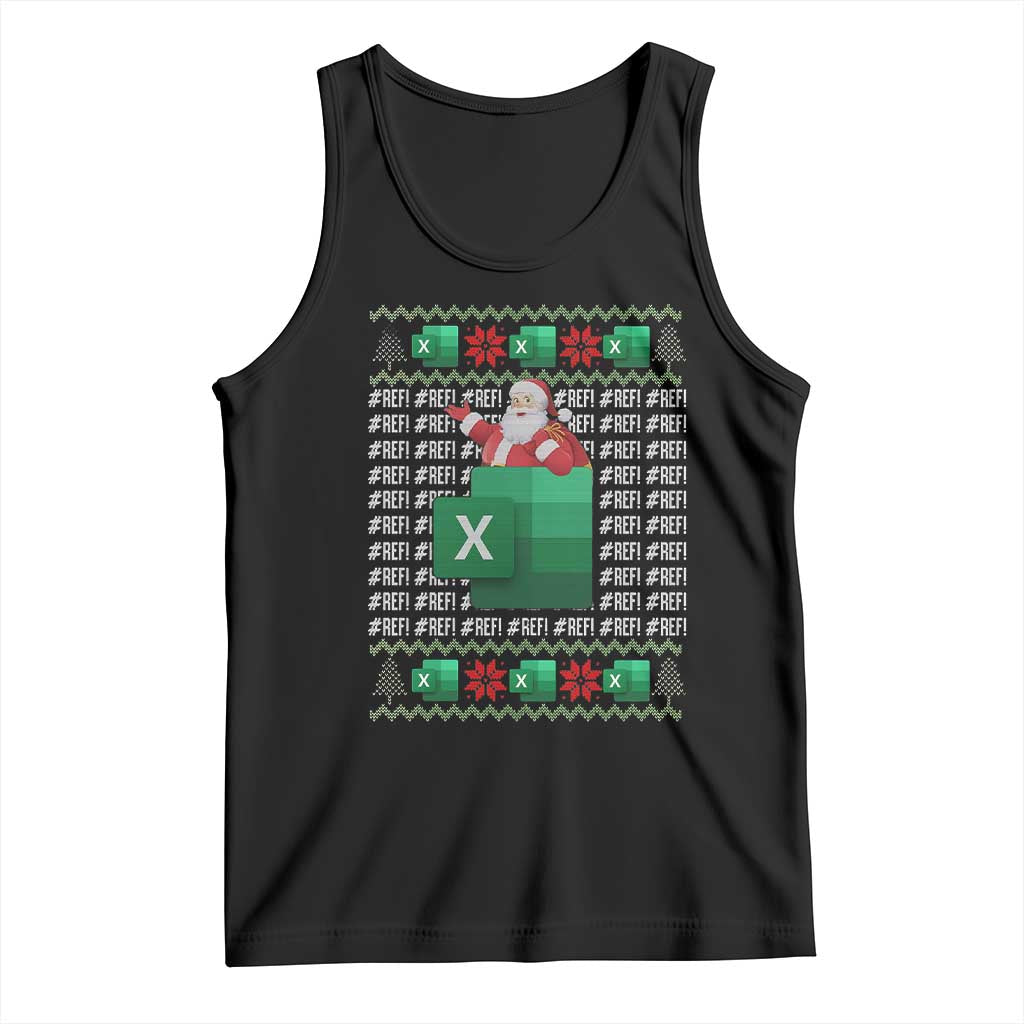 Funny Christmas Accountant Tank Top Excel REF Error Spreadsheet Santa Gift