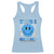 Diabetes Awareness Racerback Tank Top Blue Ribbon T1D Warrior Support Squad Retro Groovy