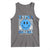 Diabetes Awareness Tank Top Blue Ribbon T1D Warrior Support Squad Retro Groovy