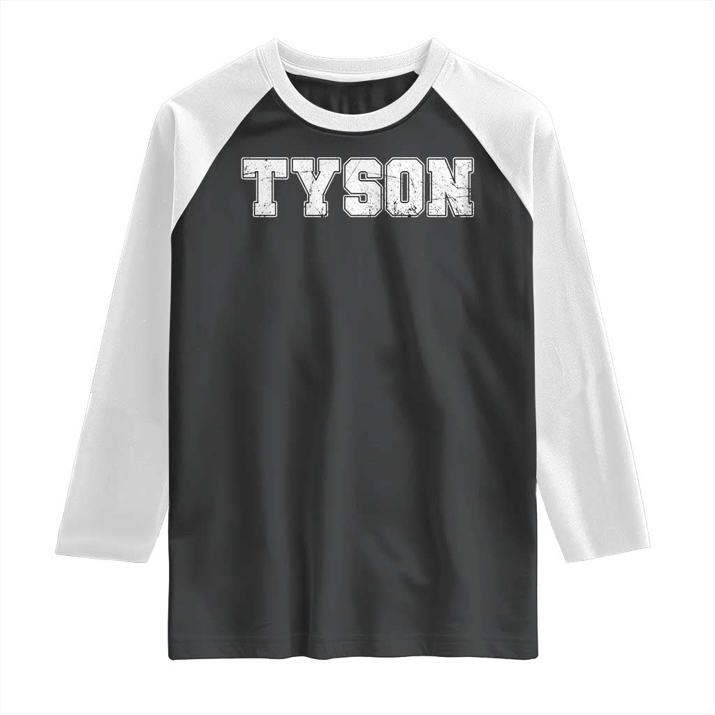 Team Tyson Raglan Shirt Family Personalized Name Retro Vintage Minimalism