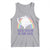 Funny Sarcastic Cat Tank Top Kick Today In The Dick Pastel Rainbow