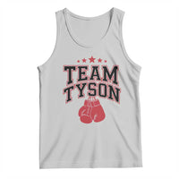 Gray sleeveless tank top with red TEAM TYSON graphic and boxing gloves