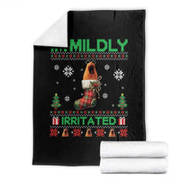 Mildly Irritated Marcus the Worm Meme Throw Blanket Funny Christmas Stocking Weirdcore - Wonder Print Shop