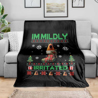 Mildly Irritated Marcus the Worm Meme Throw Blanket Funny Christmas Stocking Weirdcore - Wonder Print Shop