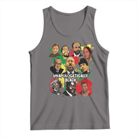 Black tank top with “Unapologetically Black” text and civil rights leader portrait graphic