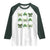 St Patricks Day Coquette Bow Raglan Shirt Lucky Shamrock Aesthetic