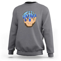 Blue Ice Cream Cone Baseball Glove Drip Sweatshirt