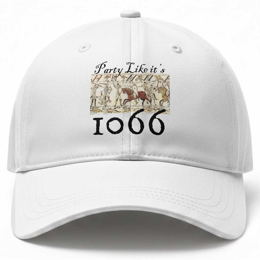 Funny Medieval Humor Battle of Hastings Baseball Cap Party Like Its 1066 Historic Bayeux Tapestry Graphic