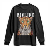 Boujee Gemstone Leopard Glamorous Wild Cat Graphic Long Sleeve Shirt