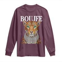 Boujee Gemstone Leopard Glamorous Wild Cat Graphic Long Sleeve Shirt