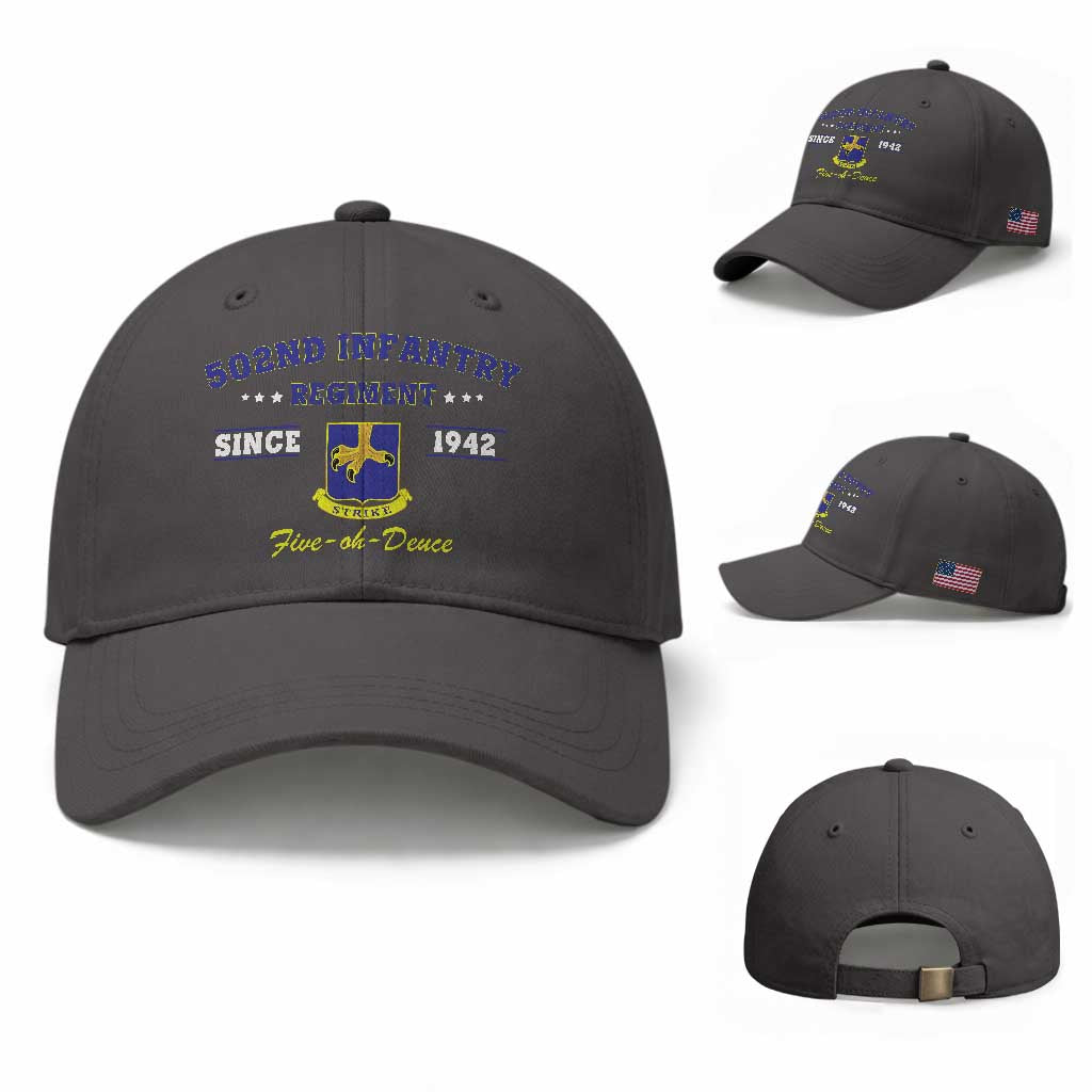 502nd Infantry Regiment Strike Five Oh Deuce 1942 Baseball Cap Veteran US Army