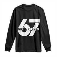 Funny Six Seven 67 Meme Long Sleeve Shirt Bold Graphic - Wonder Print Shop