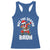 Funny Dabbing Santa Rizz Christmas Racerback Tank Top Rizz The Season Bruh Xmas Lights