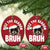 Funny Rizz Xmas Raccoon Christmas Ornament Rizz The Season Bruh Santa Hat - Wonder Print Shop