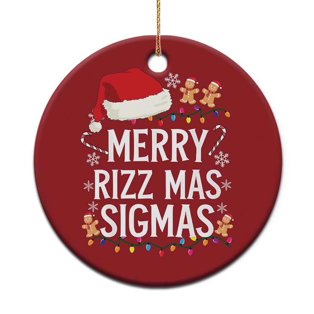 Funny Santa Rizz Xmas Christmas Ornament Merry Rizzmas Sigmas - Wonder Print Shop