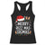 Funny Santa Rizz Christmas Racerback Tank Top Merry Rizzmas Sigmas