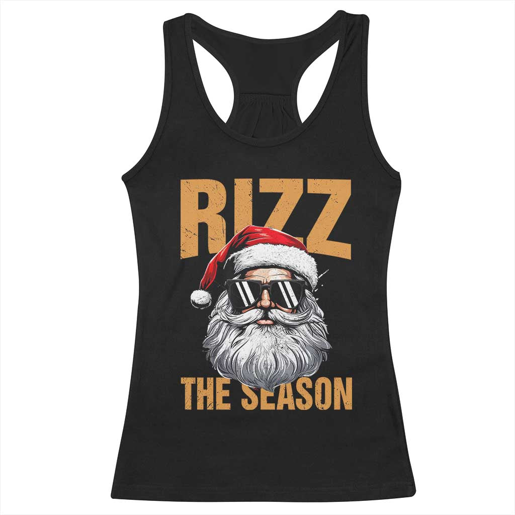 Funny Santa Rizz Christmas Racerback Tank Top Rizz The Season