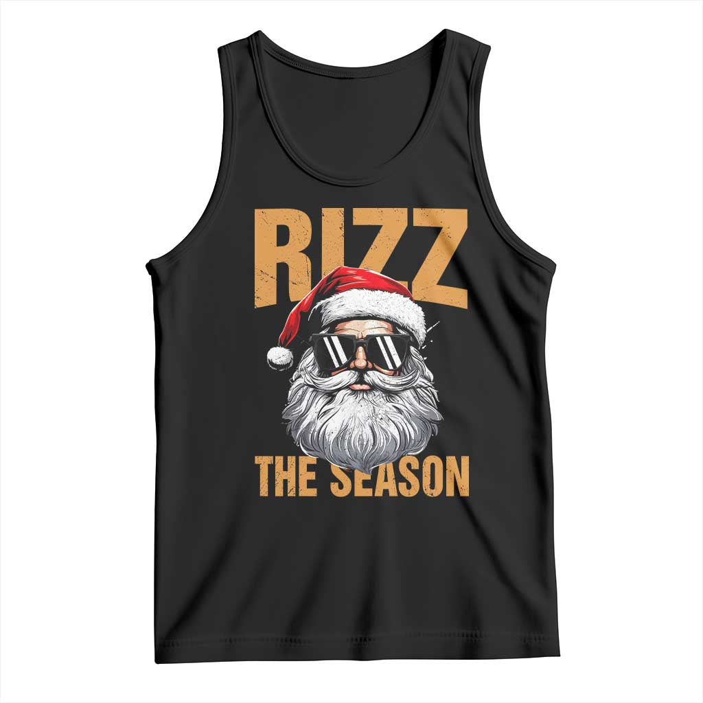 Funny Santa Rizz Christmas Tank Top Rizz The Season