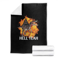 Spinosaurus Racha Explosion Hell Yeah Throw Blanket Dinosaur Shrieks Meme Funny Prehistoric Fire Blast - Wonder Print Shop