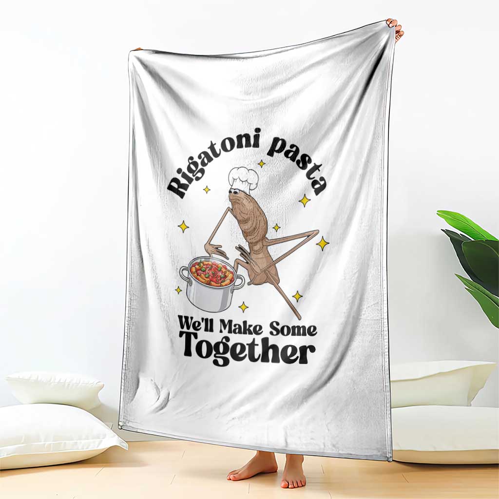 Rigatoni Pasta Chef Marcus The Worm Throw Blanket We'll Make Some Together Wholesome Weird Meme - Wonder Print Shop