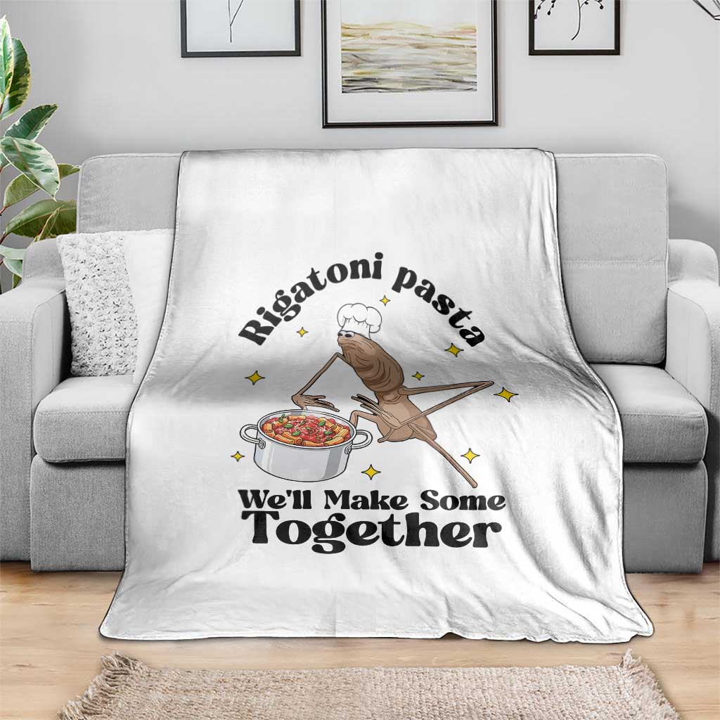 Rigatoni Pasta Chef Marcus The Worm Throw Blanket We'll Make Some Together Wholesome Weird Meme - Wonder Print Shop