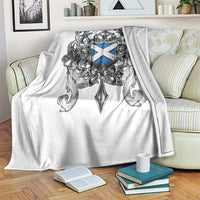 Scottish Heritage Crest Gothic Throw Blanket Medieval Flag and Sword Celtic Pride - Wonder Print Shop