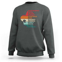Retro Scout Law Values Sweatshirt Vintage Fleur-de-Lis