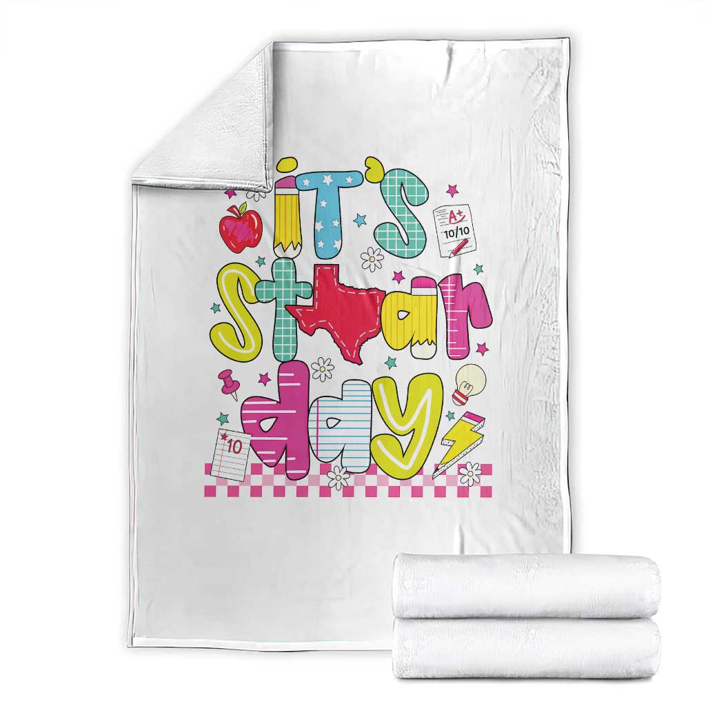 Groovy Texas STAAR Day Throw Blanket Don't Stress Do Your Best Teacher Student Motivation