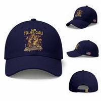 I Am Yelling Carl Graphic Baseball Cap Funny Angry Cat Typing Keyboard Comic Retro
