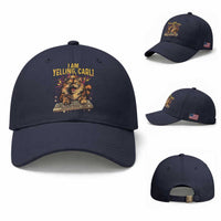I Am Yelling Carl Graphic Baseball Cap Funny Angry Cat Typing Keyboard Comic Retro