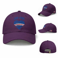 Cape Verde Scribble Flag Heart National Pride Baseball Cap Cabo Verde Love