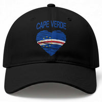 Cape Verde Scribble Flag Heart National Pride Baseball Cap Cabo Verde Love